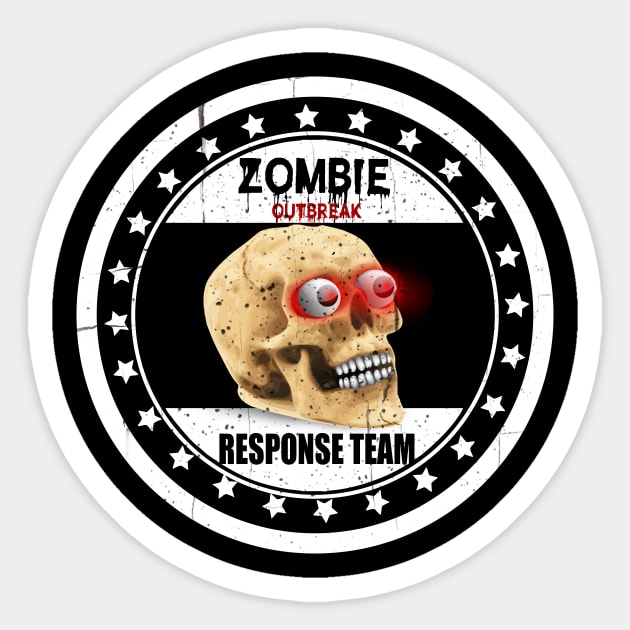 Awesome Zombie Outbreak Response Team Sticker by theperfectpresents